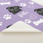 Hond Gepersonaliseerde Liefde Huisdier 5 Fotocolla Sherpa Deken (3/4)