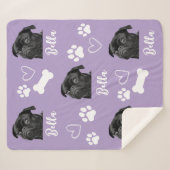 Hond Gepersonaliseerde Liefde Huisdier 5 Fotocolla Sherpa Deken (Voorkant (horizontaal))