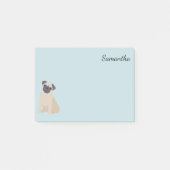 Hond Gepersonaliseerde Pug Fawn Schattige Post-it® Notes (Voorkant)
