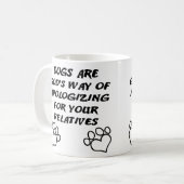 Hond Geschenk Van God Grappige Mok of Reisbeker (Voorkant links)