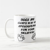 Hond Geschenk Van God Grappige Mok of Reisbeker (Links)