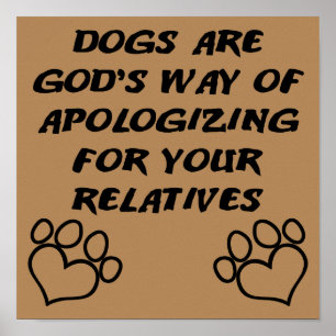 Hond Geschenk Van God Grappige Poster Bord