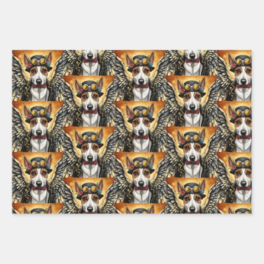 Hond gevleugelde Steampunk Inpakpapier Vel (Voorkant)