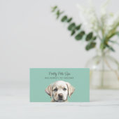 Hond Gezicht Illustratie Huisdier Grooming Visitekaartje (Staand voorkant)