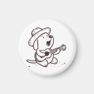Hond, Gitarist, Muzikant Magneet