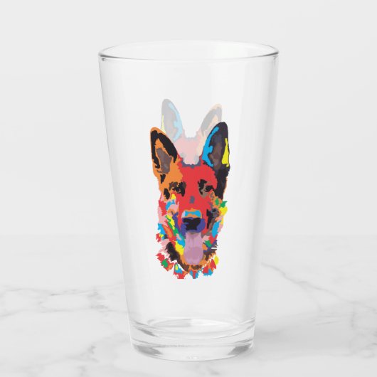 hond glas (Achterkant)
