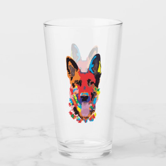 hond glas (Voorkant)