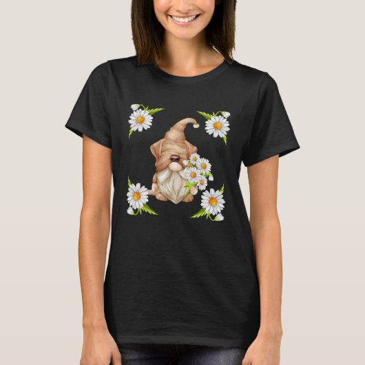 Hond Gnome Voor Labrador Moeder Leuke Lente Bloeme T-shirt (Voorkant)