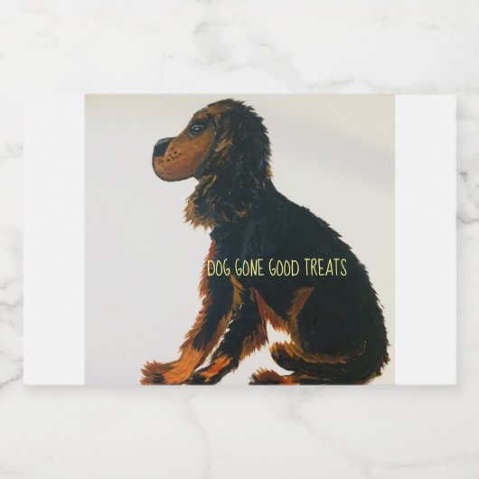 Hond goed weg voedselcontainer etiket (Enkel label)