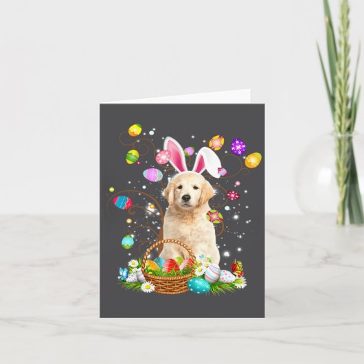 Hond Golden Retriever Pasen Dag Kaart (Voorkant)