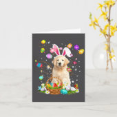 Hond Golden Retriever Pasen Dag Kaart (Gele Bloem)