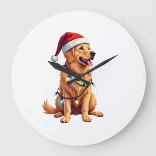 Hond Golden Retriever Sinterklaas Kerstmis Xmas Li Grote Klok
