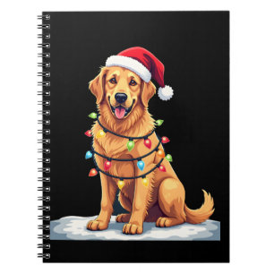 Hond Golden Retriever Sinterklaas Kerstmis Xmas Li Notitieboek