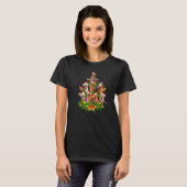 Hond Goud Retriever Kerstboom Kerstfeest T-shirt (Voorkant volledig)