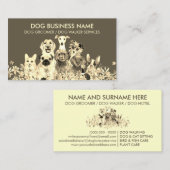 Hond Gouden Bloemenlijst Visitekaartje (Voorkant / Achterkant)