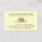 Hond Gouden Bloemenlijst Visitekaartje (Achterkant)