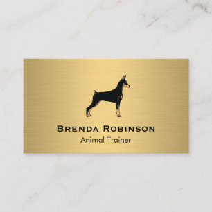 Hond   Gouden Metallic Achtergrond Visitekaartje