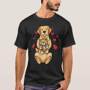 Hond Gouden Retriever Knuffeldier En Hartjes T-shirt