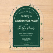 Hond Graduatie Feest Aankondiging Diep Smaragd (Voorkant)