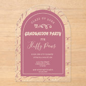 Hond Graduatie Feest Aankondiging Roze Goud (Voorkant)