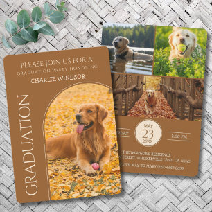 Hond Graduatie Feest Uitnodiging Huisdier Foto's B