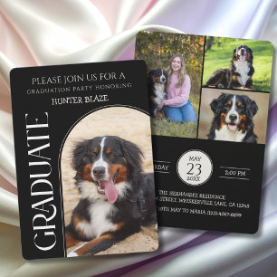 Hond Graduatie Feest Uitnodiging Huisdier Foto's z