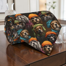 Hond Grafisch Aangepaste Das