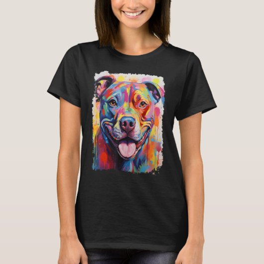 Hond Grappige Pitbull T-shirt (Voorkant)
