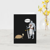 Hond Grappige Schildpad met een Priesterhoed Grapp Kaart (Gele Bloem)