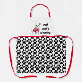 Hond Groomer All-Over Print Schort