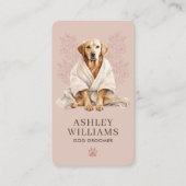 Hond Groomer Blush Elegant QR Code Visitekaartje (Voorkant)