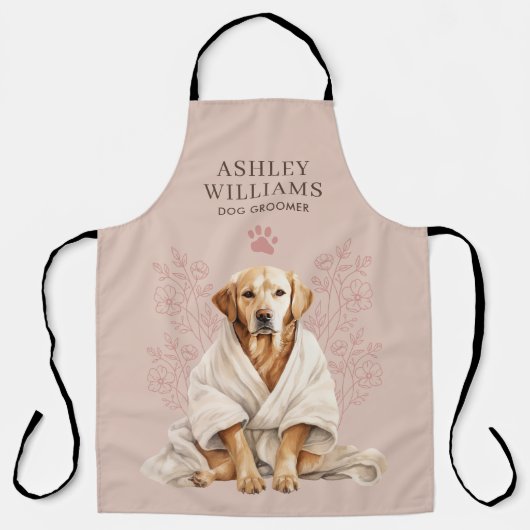 Hond Groomer Blush Elegant Schort (Voorkant)