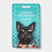 Hond Groomer Paw Print Rand Badge (Achterkant)