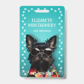 Hond Groomer Paw Print Rand Badge (Voorzijde)