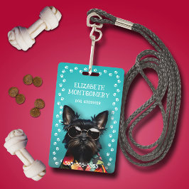 Hond Groomer Paw Print Rand Badge