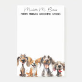 Hond Groomer Pet Services Business Post-it® Notes (Voorkant)