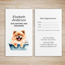 Hond Groomer Pommerse Afspraak Visitekaartje