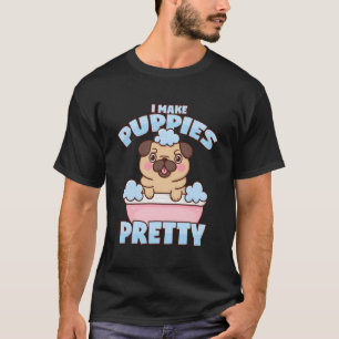 Hond Groomer Pug Hond Puppy Badkuip Hond Salon T-shirt