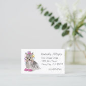 Hond Groomer Salon Yorkshire Terrier Yorkie Visitekaartje (Staand voorkant)