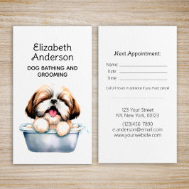 Hond Groomer Shih Tzu Afspraak Visitekaartje