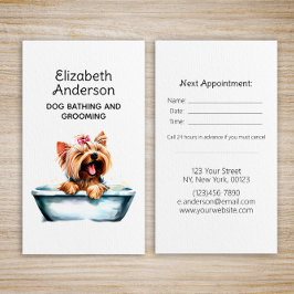 Hond Groomer Yorkie Afspraak Visitekaartje
