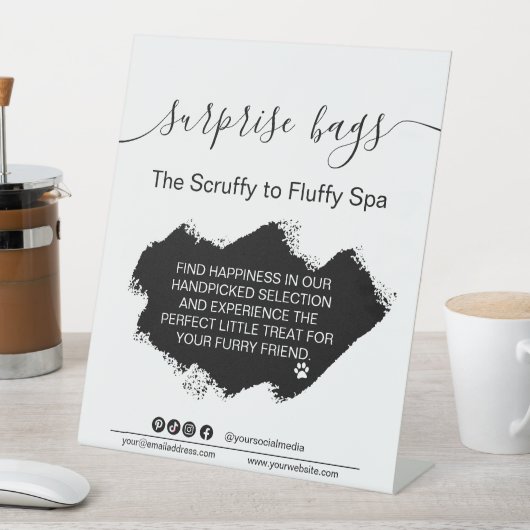 Hond Grooming Business Sign Hond Groomer Tekenen Reclamebord Met Voetstuk (Insitu)