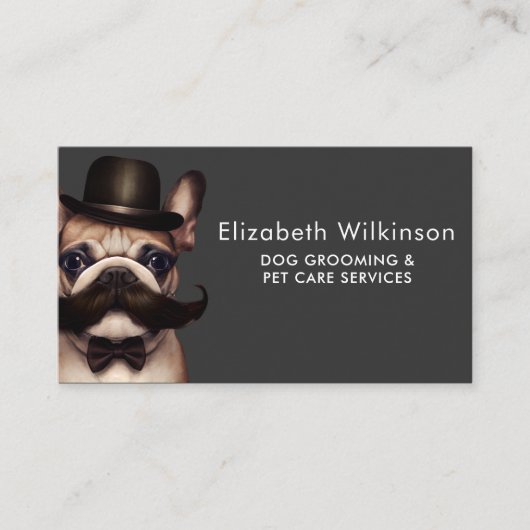 Hond Grooming Fun Pet Franse Bulldog Visitekaartje (Voorkant)