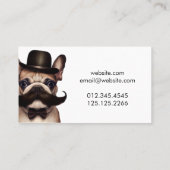 Hond Grooming Grappige Puppy Pet Franse Bulldog Visitekaartje (Achterkant)