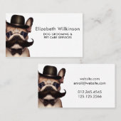 Hond Grooming Grappige Puppy Pet Franse Bulldog Visitekaartje (Voorkant / Achterkant)