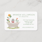 Hond Grooming Maltese poedel hond in bad Visitekaartje (Voorkant)