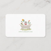 Hond Grooming Maltese poedel hond in bad Visitekaartje (Achterkant)