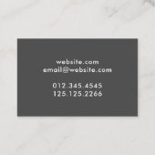 Hond Grooming Moderne Eenvoudige Typografie Hond Visitekaartje (Achterkant)