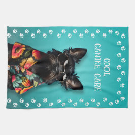 Hond Grooming Paw Print Handdoek
