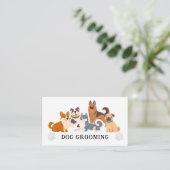 Hond Grooming Pet Groomer Hounds Walker Visitekaartje (Staand voorkant)